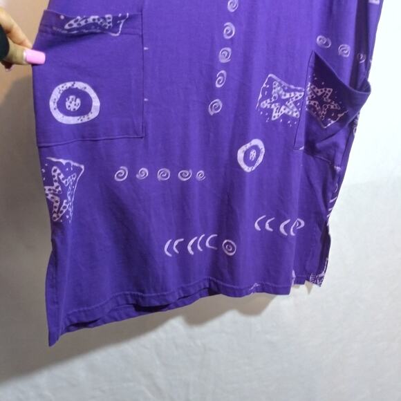 Ingear Cotton Dress Beach Casual Tank Summer Purple Sleeveless Sundress Size M - Picture 4 of 10